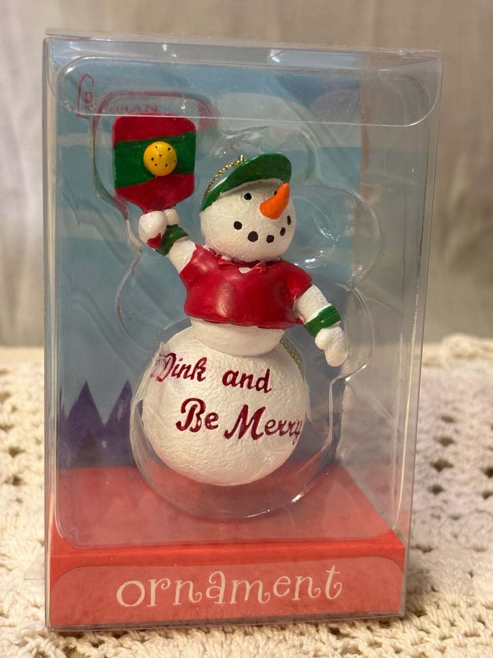 Roman Inc. Pickleball Snowman 'Dink and Be Merry' Christmas Ornament
